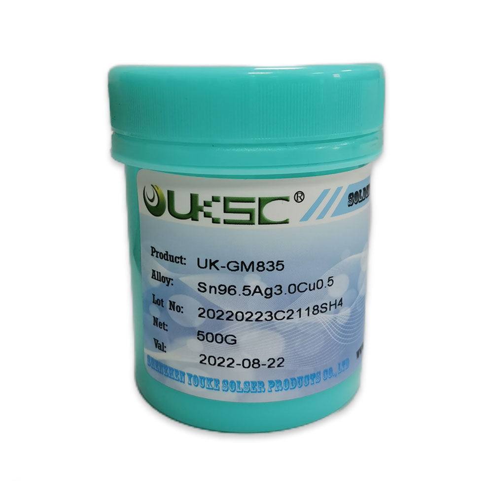 無(wú)鉛高溫錫膏UK-GM835 - Sn96.5Ag3.0Cu0.5